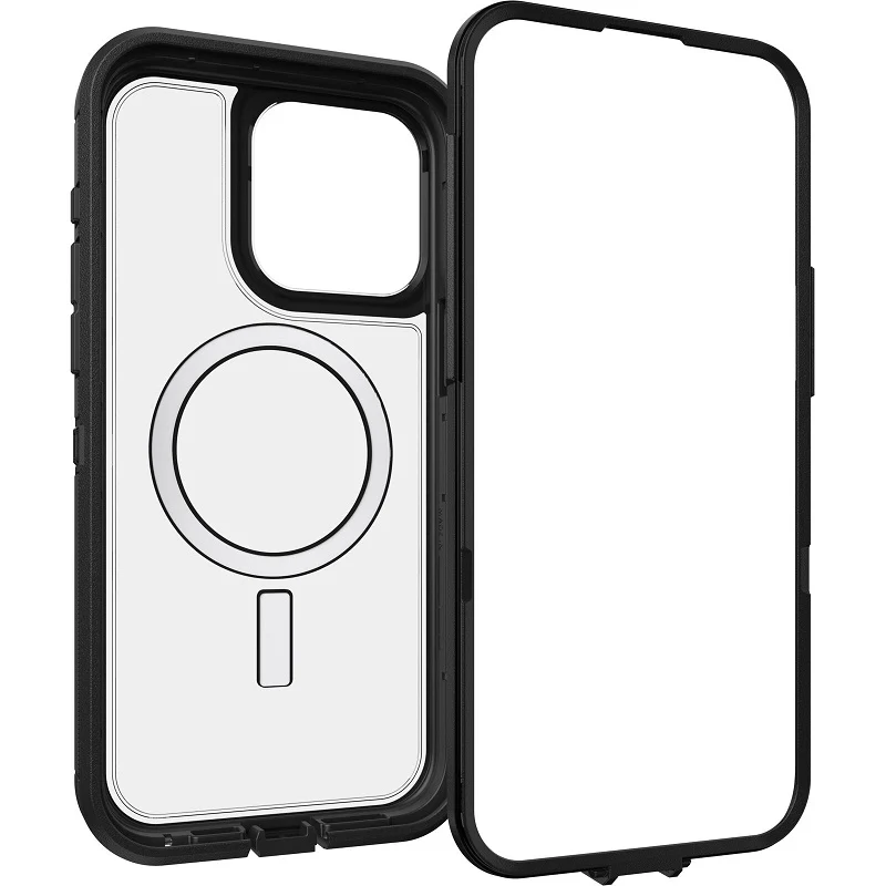 OtterBox Defender XT Clear MagSafe iPhone 15 Pro Max 6.7 Case Clear/Black - Image 5