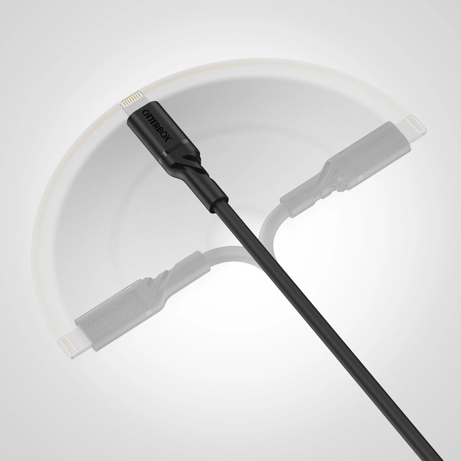 Otterbox Durable Premium Cable USB A to Lightning 2M - Black - Image 2