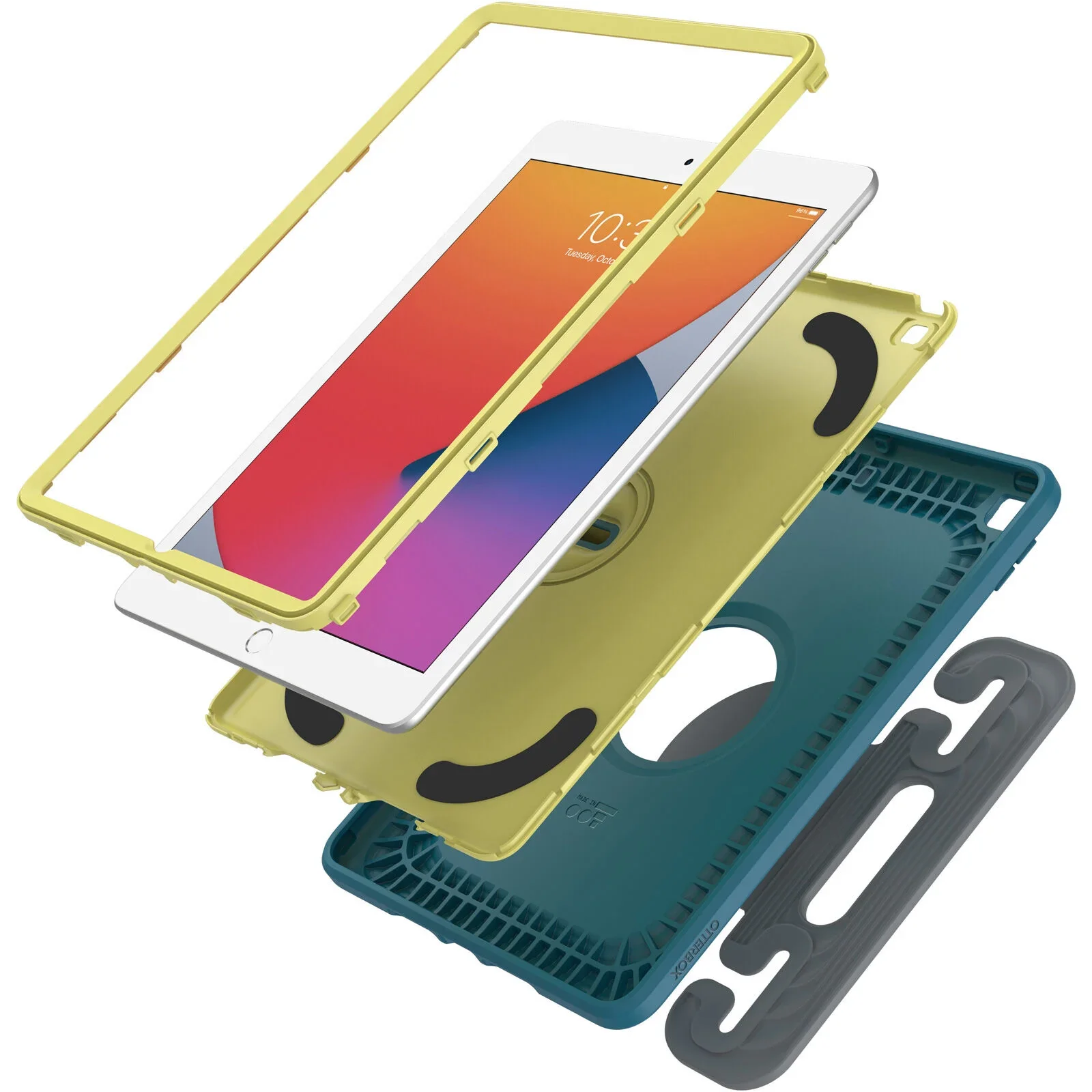 OtterBox EasyGrab Kids Tough Case iPad 9th / 8th / 7th Gen 10.2 inch - Galaxy Runner Blue - Image 6