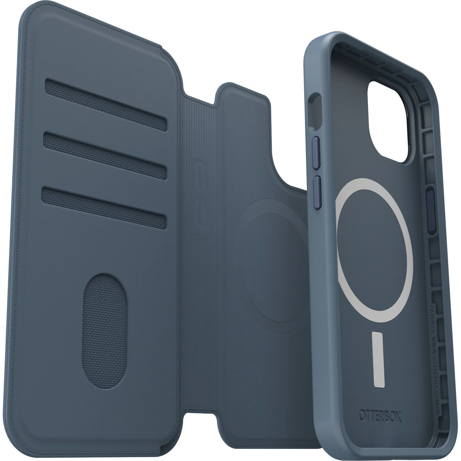 Otterbox Folio for MagSafe iPhone 14 Standard 6.1 inch Blue (NO CASE) - Image 3