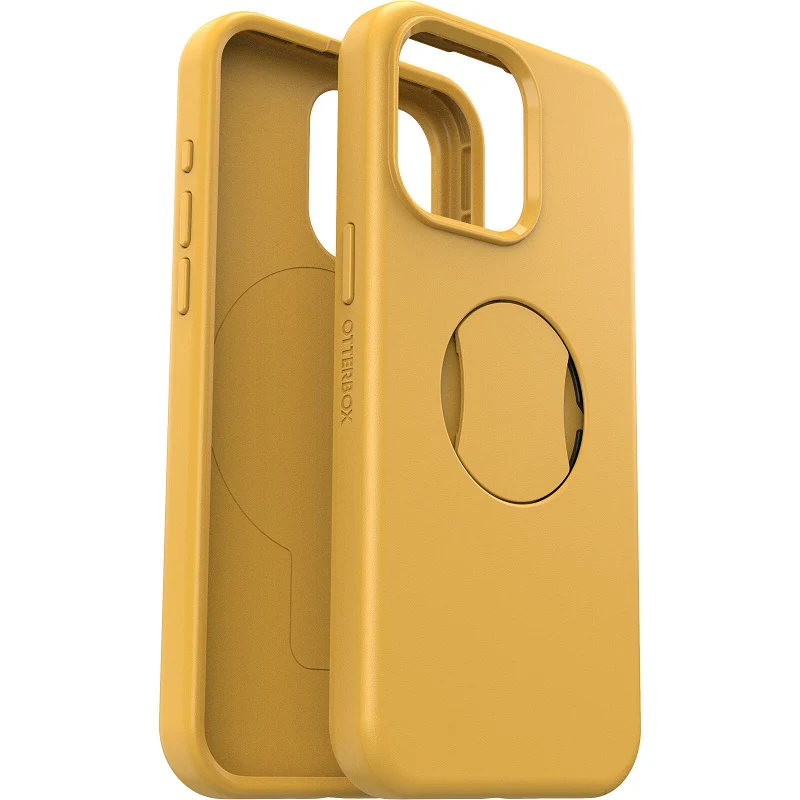 OtterBox OtterGrip Symmetry MagSafe iPhone 15 Pro Max 6.7 Case Aspen Gleam Yellow - Image 4