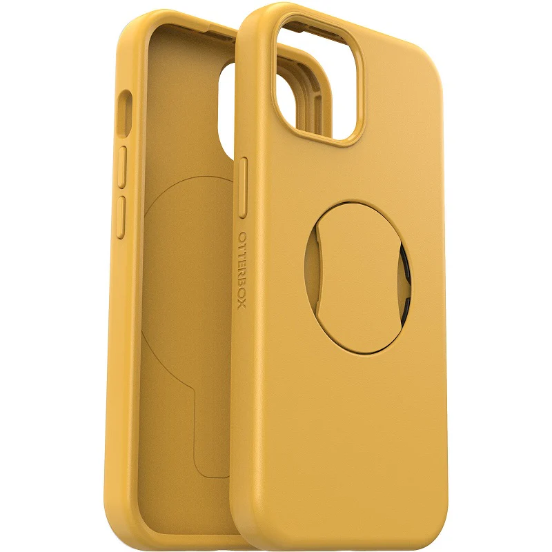 OtterBox OtterGrip Symmetry MagSafe iPhone 15 Standard 6.1 Case Aspen Gleam Yellow - Image 4