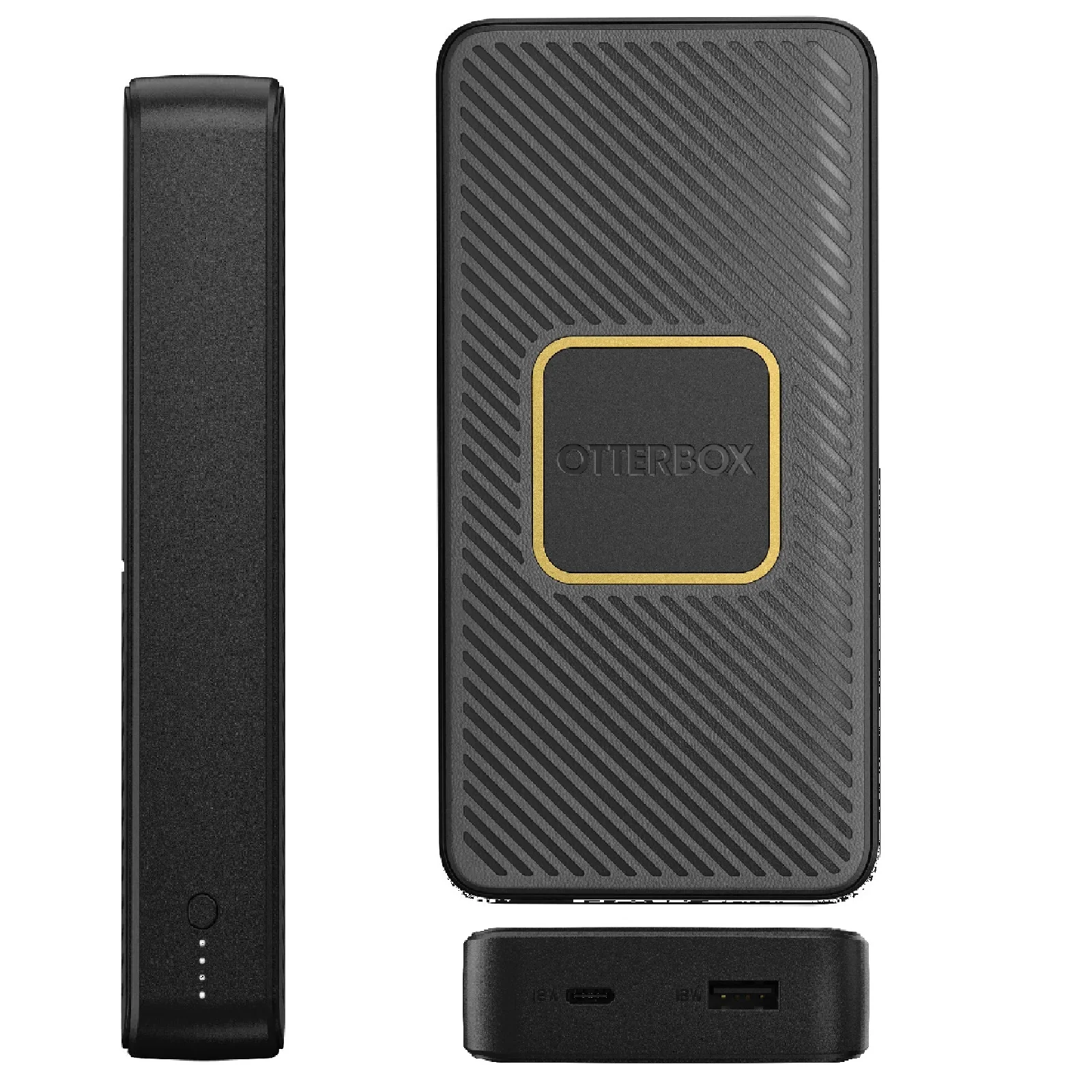 Otterbox Fast Charge Power Bank Wireless QI & USB-C & USB A 15,000 mAh Black - Image 4