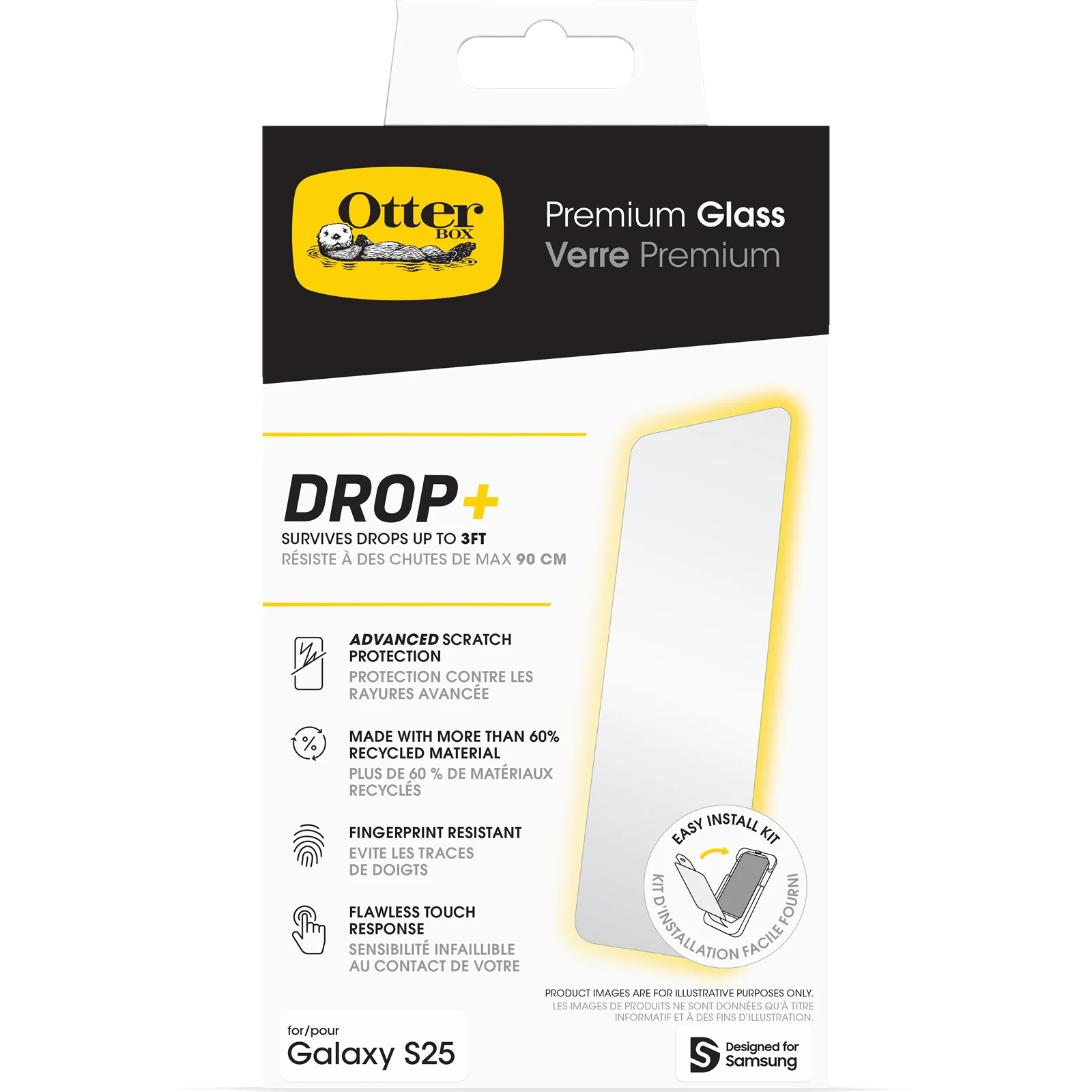 Otterbox Premium Glass Screen Guard Samsung S25 Standard 6.2 - Clear - Image 4
