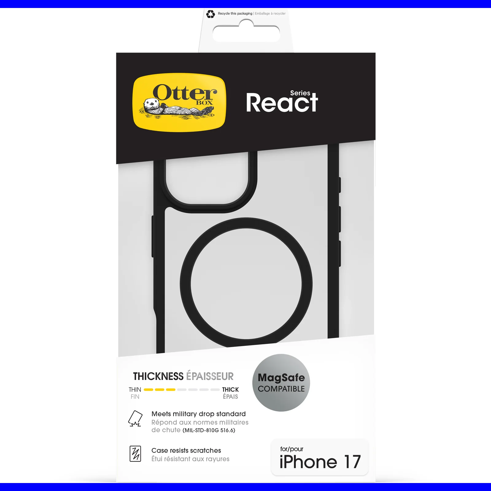 OtterBox React MagSafe Case & Camera Control Button iPhone 17 Standard – Black - Image 2