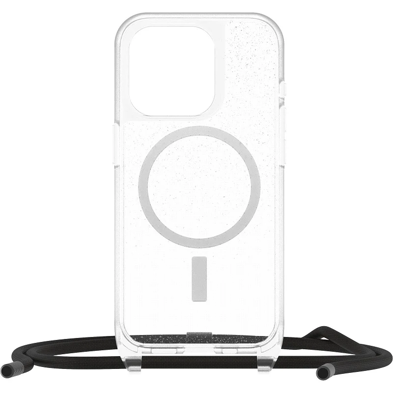OtterBox React Necklace MagSafe iPhone 15 Pro 6.1 Case Stardust Clear - Image 3