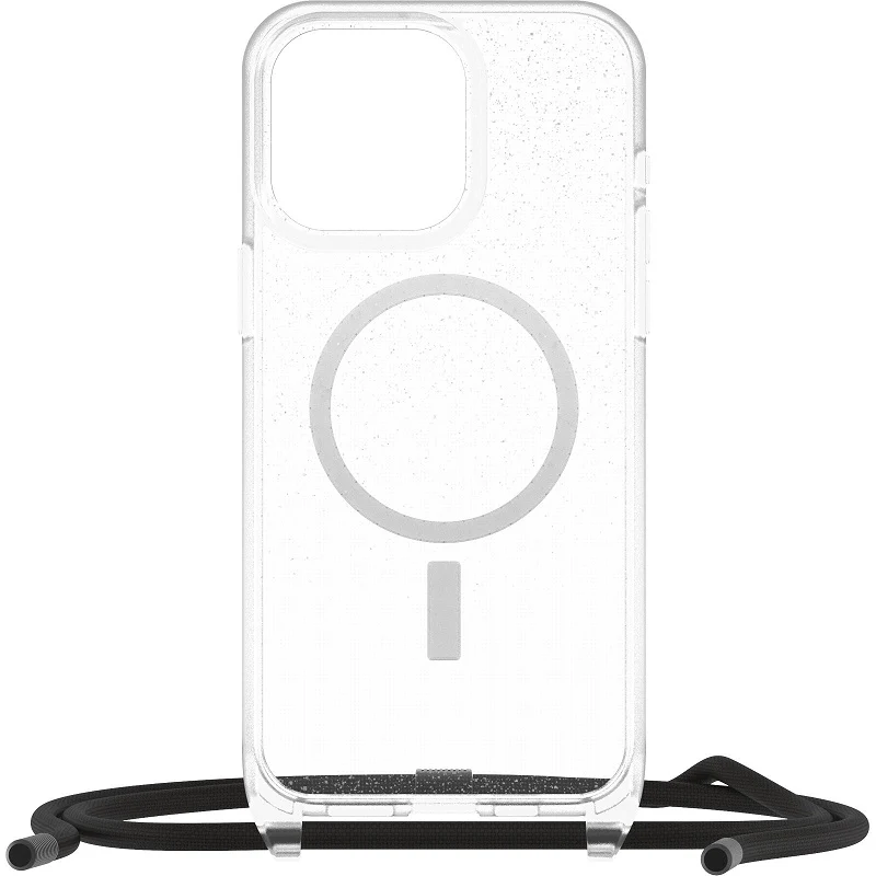 OtterBox React Necklace MagSafe iPhone 15 Pro Max 6.7 Case Stardust Clear - Image 2