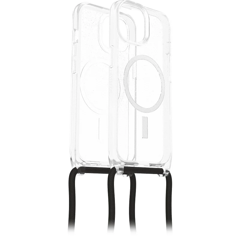 OtterBox React Necklace MagSafe iPhone 15 Standard 6.1 Case Stardust Clear - Image 5