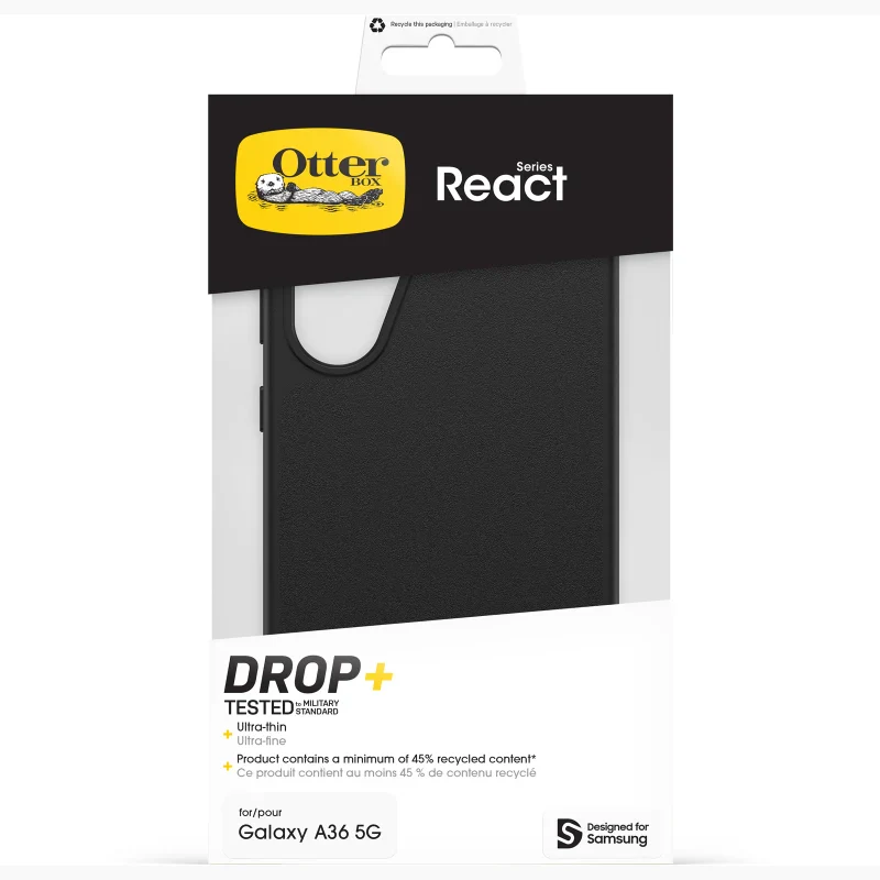 Otterbox React Ultra Thin Slim Case Samsung Galaxy A36 5G Black - Image 5