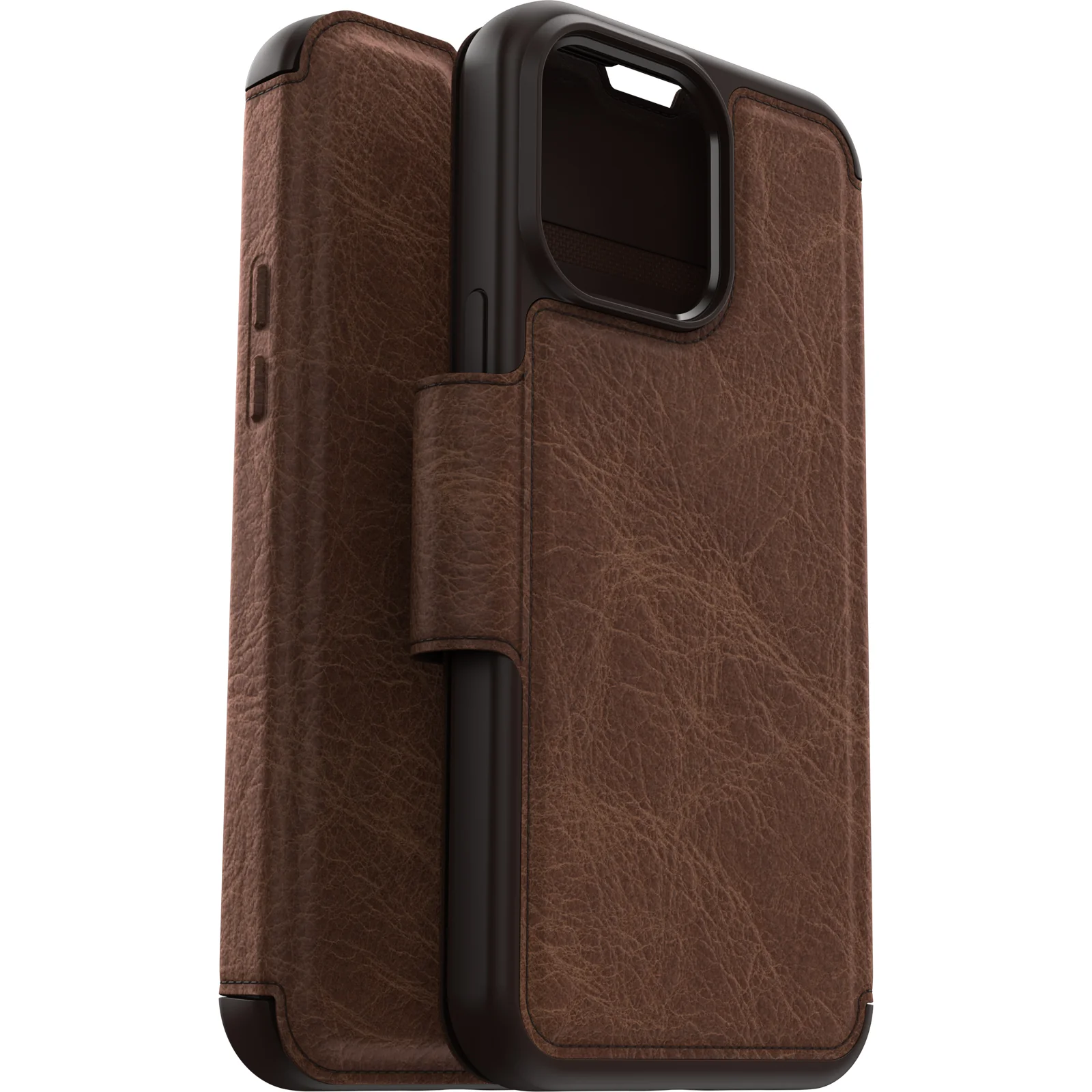 Otterbox Strada Leather Wallet iPhone 17e / 16e / 15 / 14 / 13 Standard 6.1 inch Espresso Brown - Image 6
