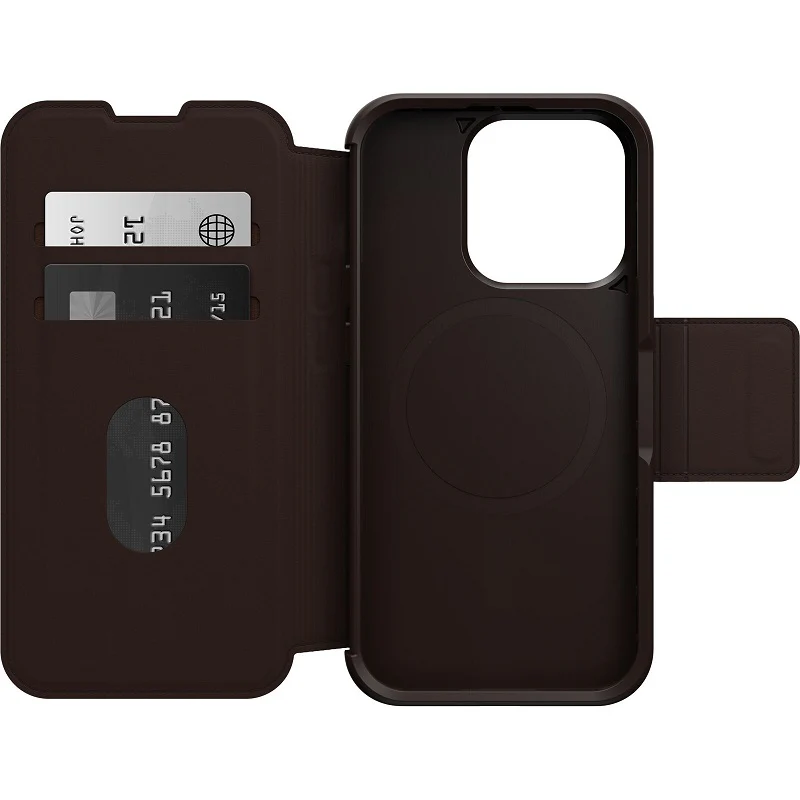 OtterBox Strada MagSafe iPhone 15 Pro 6.1 Case Espresso Brown - Image 3