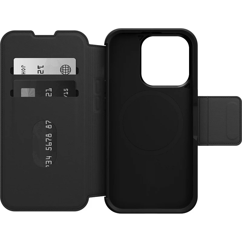 OtterBox Strada MagSafe iPhone 15 Pro 6.1 Case Shadow Black - Image 3