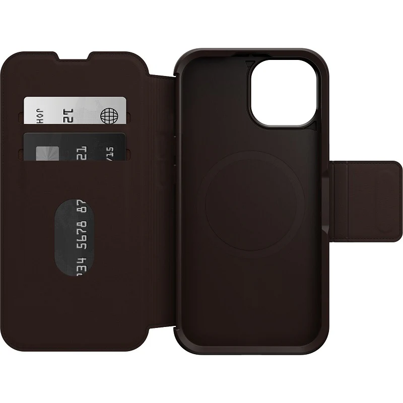OtterBox Strada MagSafe iPhone 15 Standard 6.1 Case Espresso Brown - Image 2