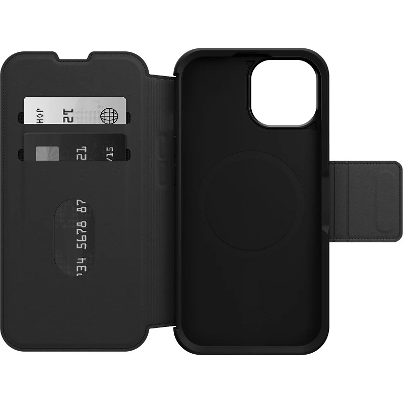 OtterBox Strada MagSafe iPhone 15 Standard 6.1 Case Shadow Black - Image 3