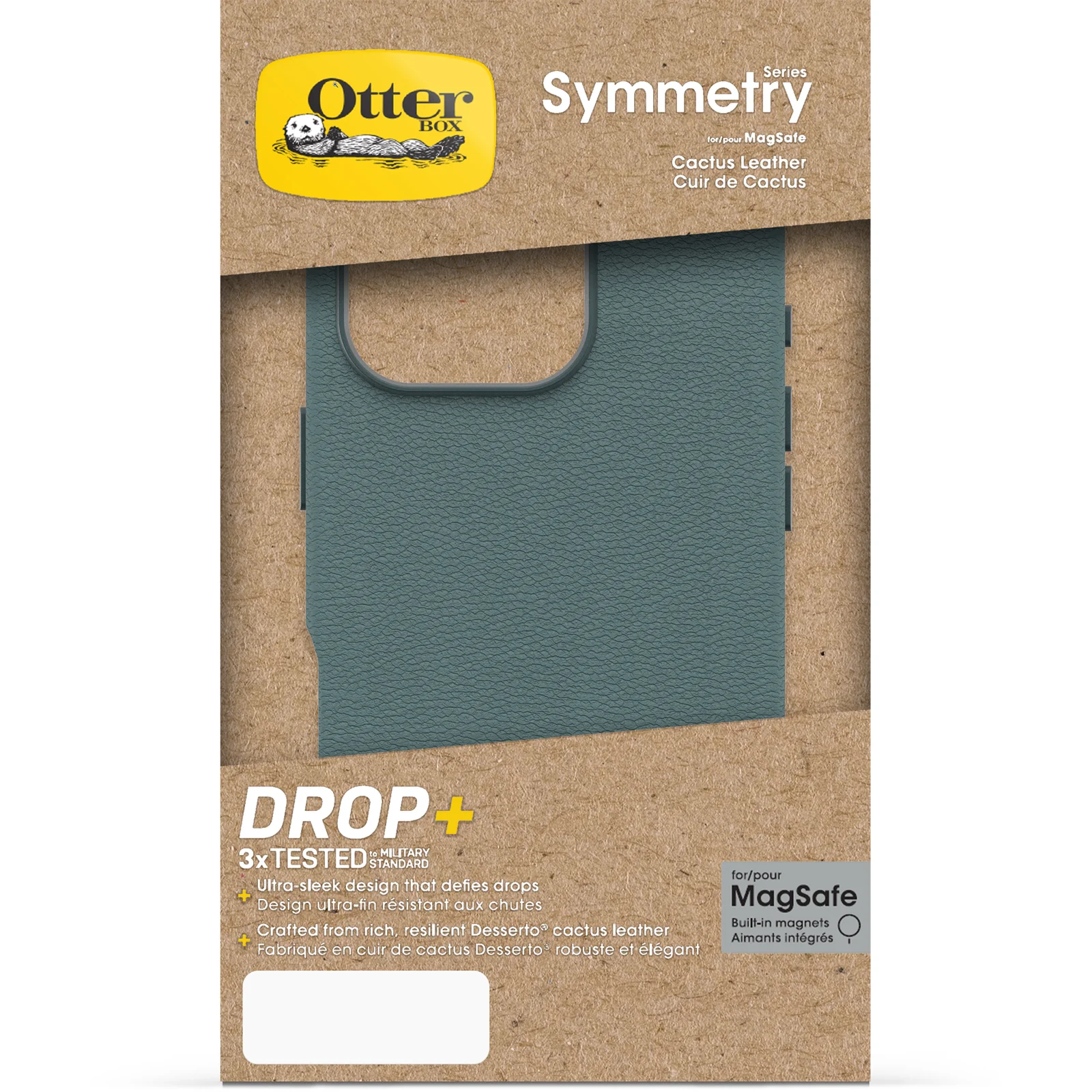OtterBox Symmetry Cactus Leather Case for iPhone 16 Pro - Sagebrush Green - Image 3