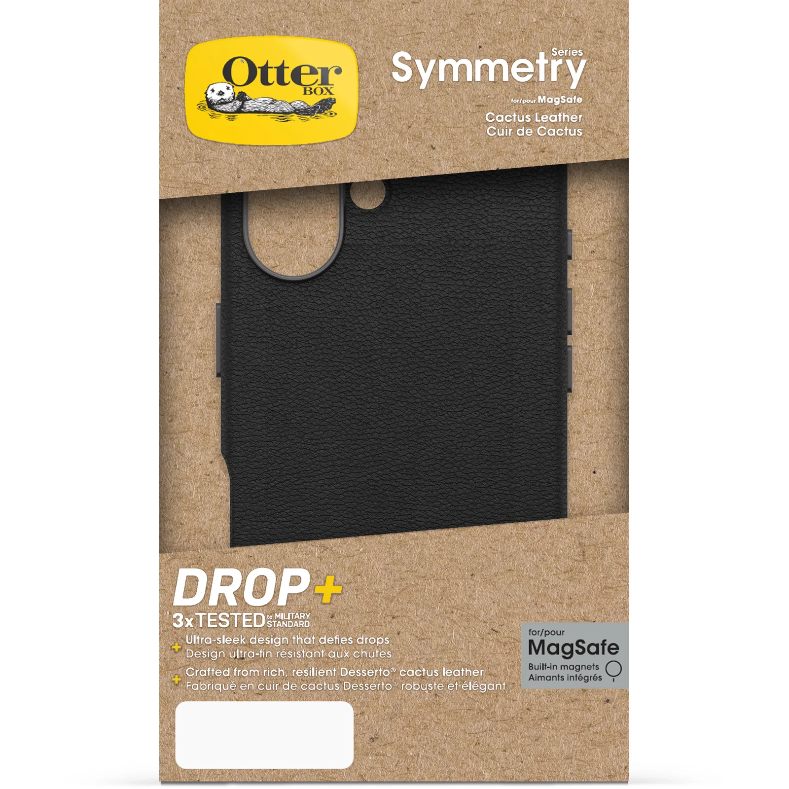 OtterBox Symmetry Cactus Leather Case iPhone 16 Standard 6.1 - Noir Ash - Image 5