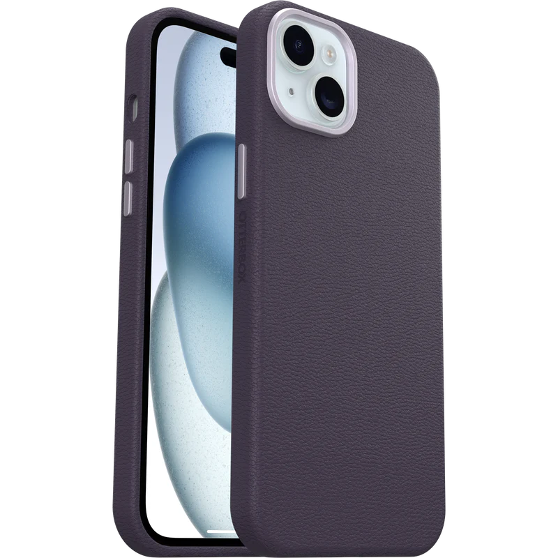 OtterBox Symmetry Cactus Leather MagSafe iPhone 15 Plus & 14 Plus 6.7 Case Plum Luxe Purple - Image 2