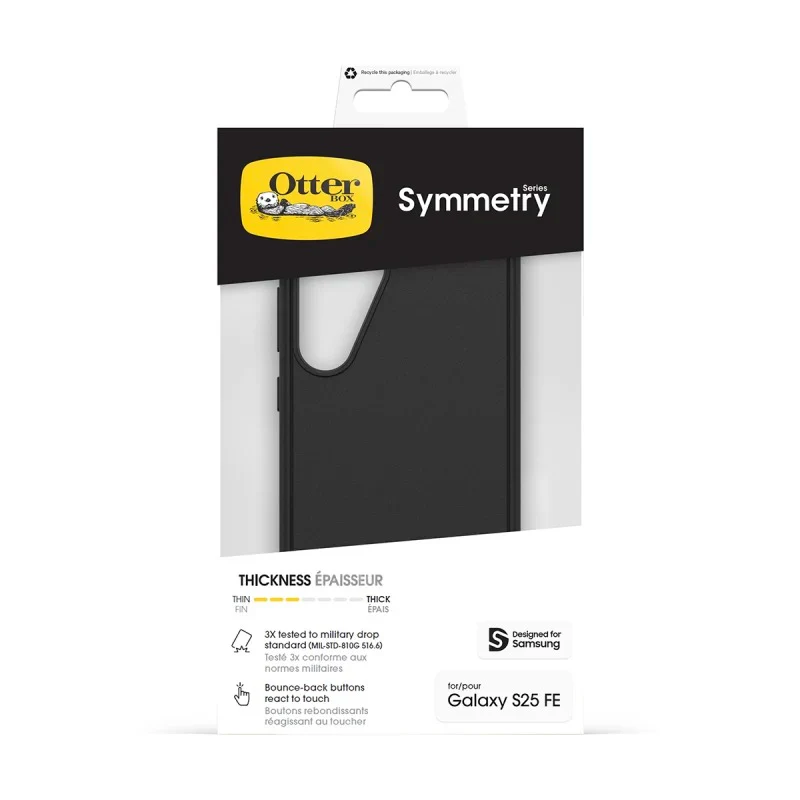 Otterbox Symmetry Case Samsung S25 FE 2025 5G 6.7 inch - Black - Image 5