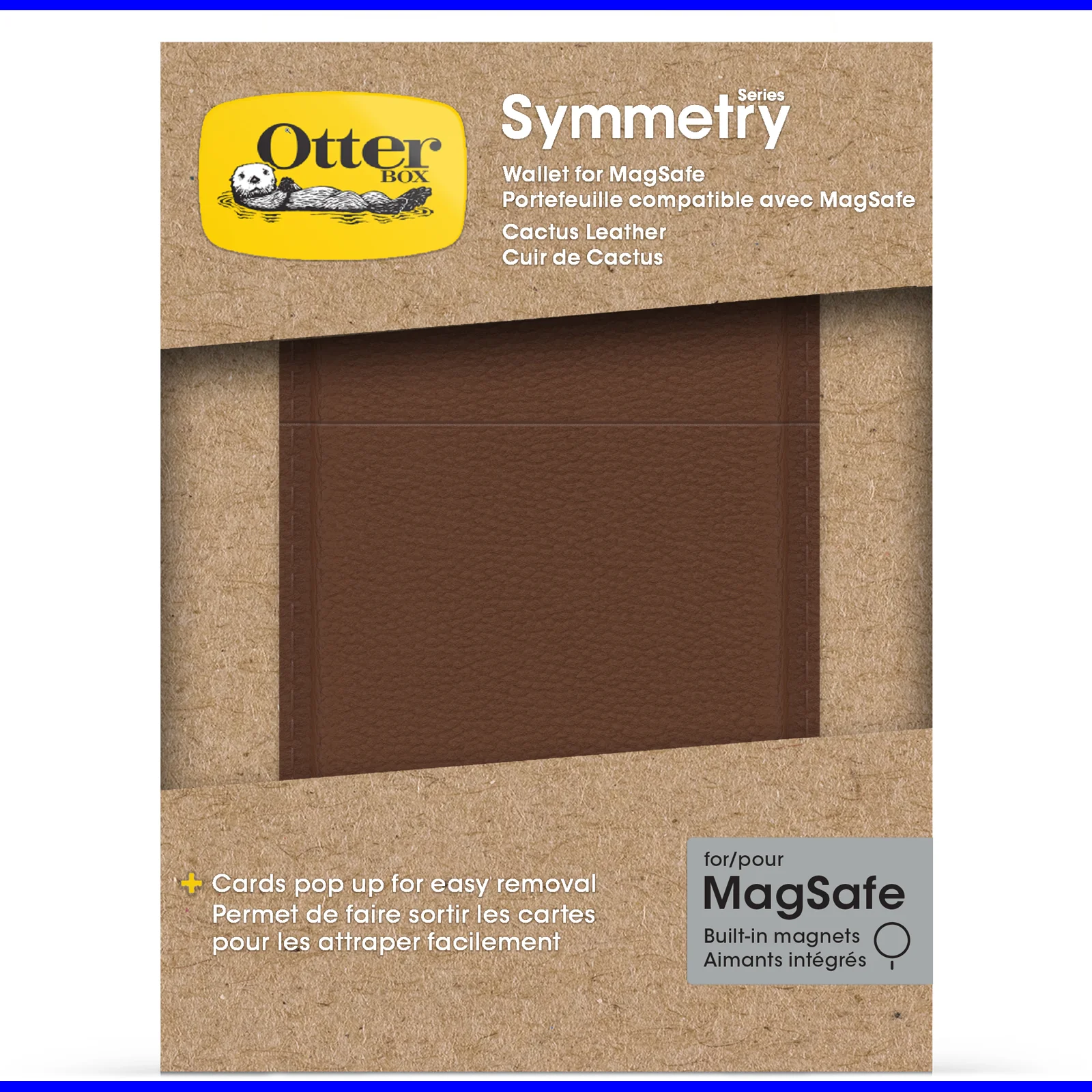 OtterBox Symmetry Magnetic Cactus Leather Wallet Attachment - Desert Saddle Brown - Image 8