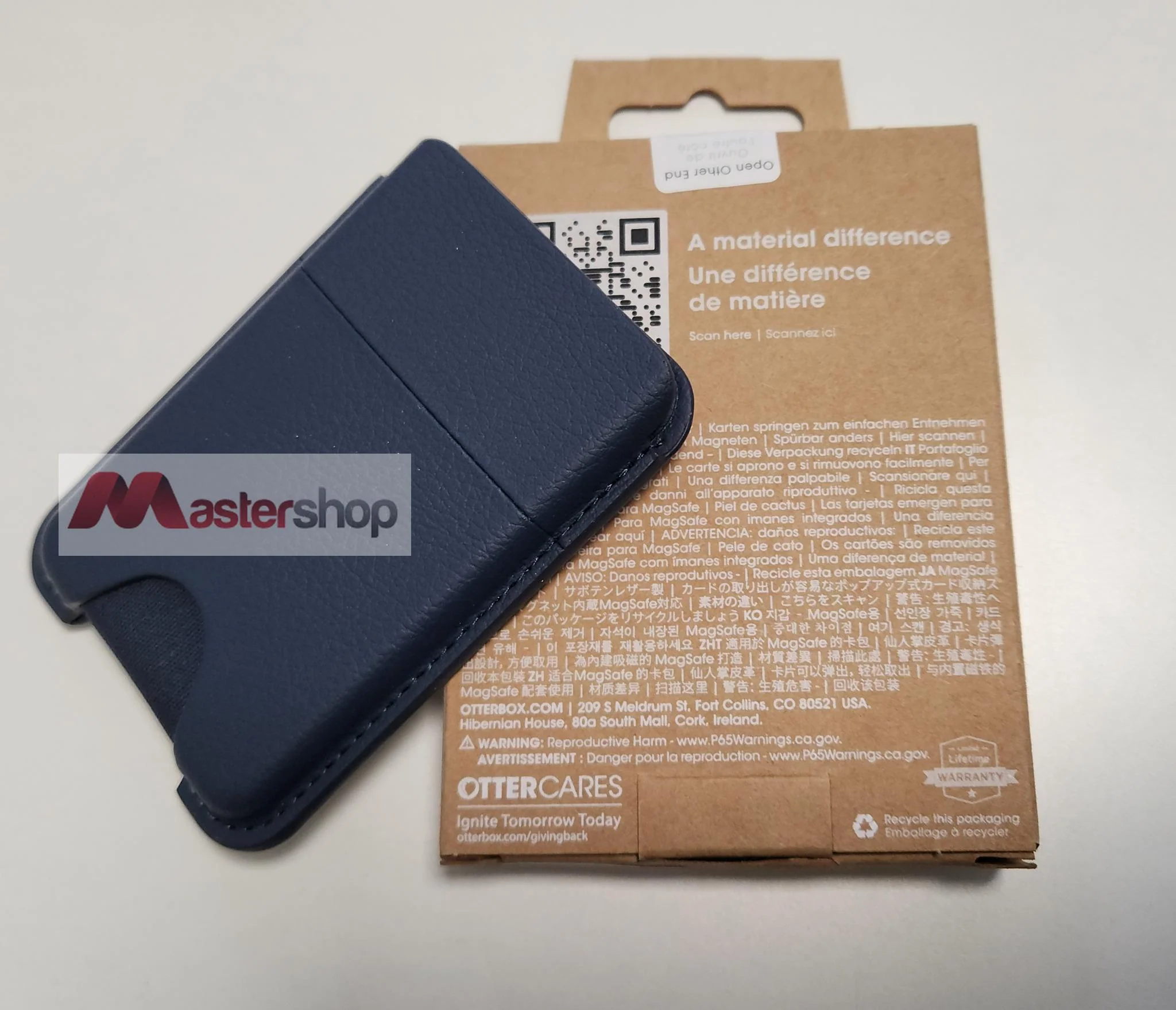 OtterBox Symmetry Magnetic Cactus Leather Wallet Attachment - Riverside Blue - Image 4