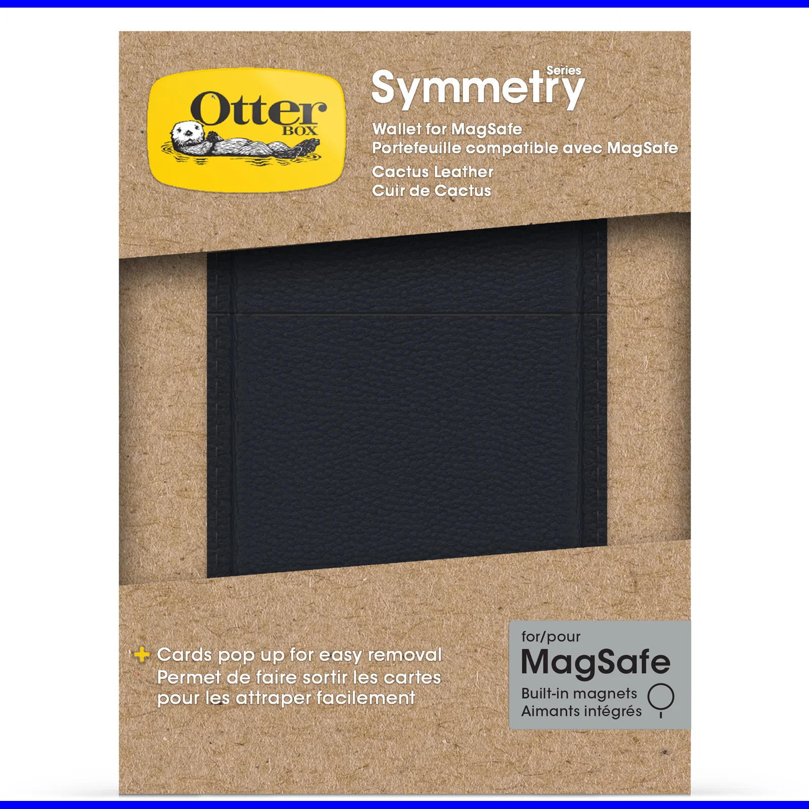 OtterBox Symmetry Magnetic Cactus Leather Wallet Attachment - Riverside Blue - Image 7