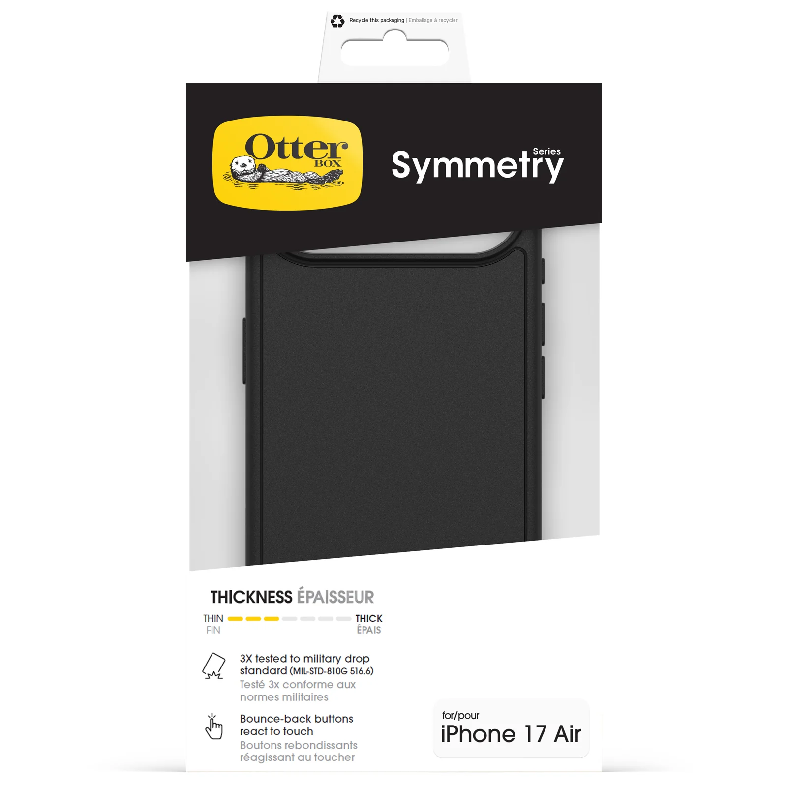 OtterBox Symmetry MagSafe Case with Camera Control Button for iPhone 17 Air – Black - Image 5