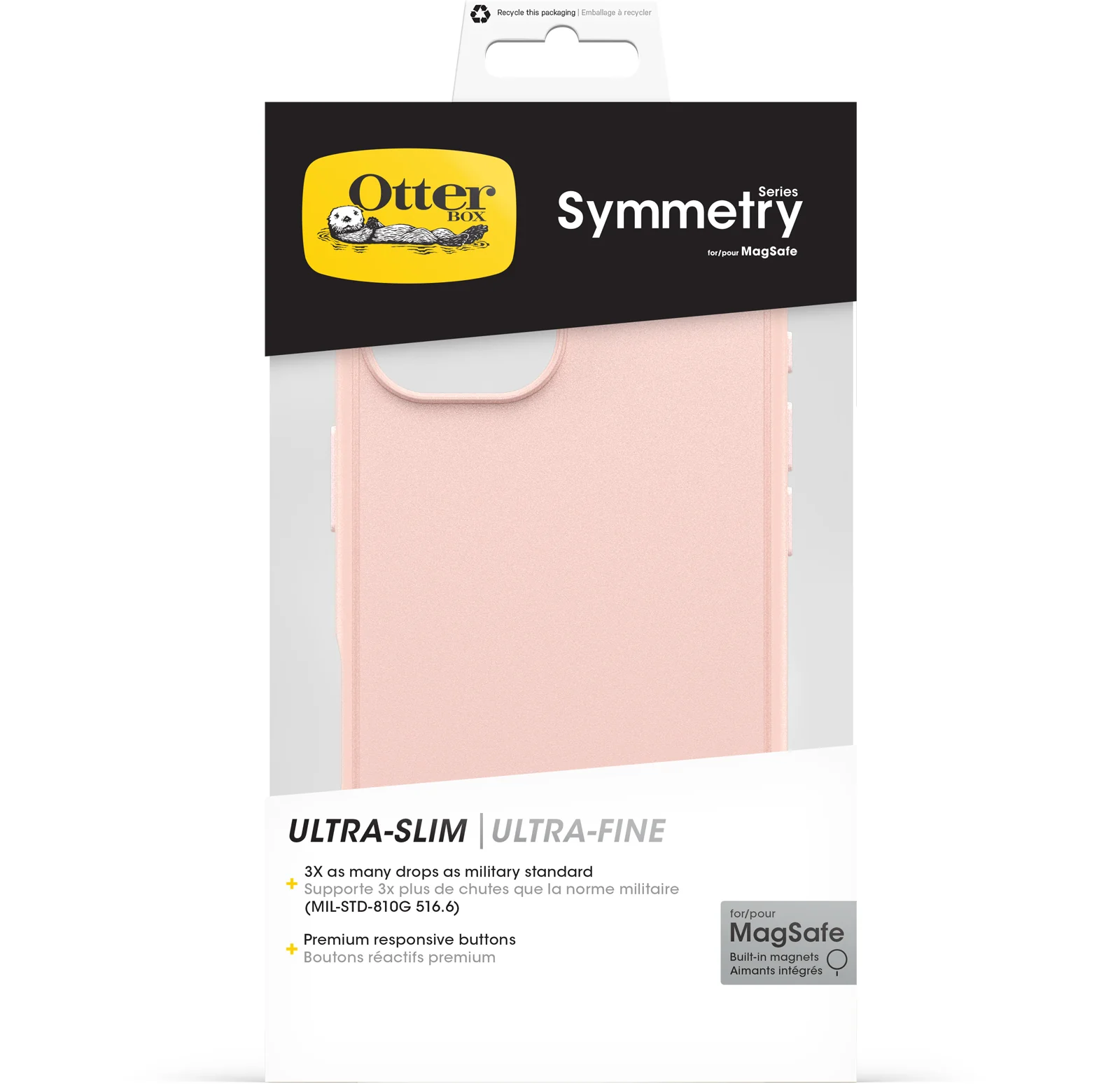OtterBox Symmetry+ MagSafe iPhone 16 Pro Max 6.9 - Ballet Shoe Pink - Image 4