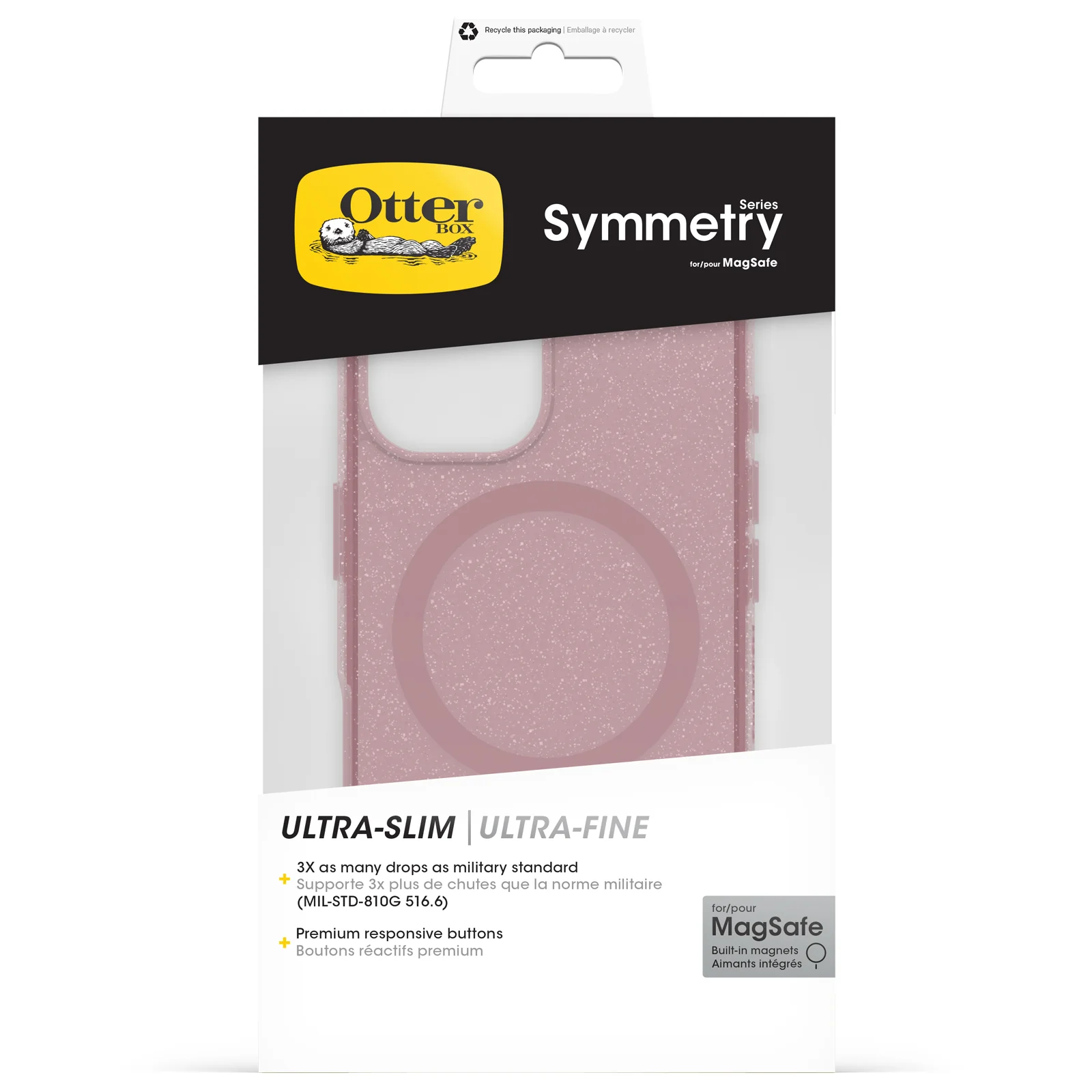 OtterBox Symmetry+ MagSafe iPhone 16 Standard 6.1 Case - Foxberry Pink - Image 3