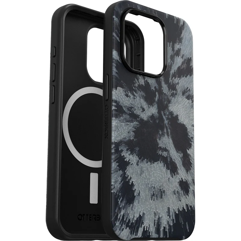 OtterBox Symmetry+ MagSafe iPhone 15 Pro 6.1 Case Burnout Sky Black/Grey - Image 4