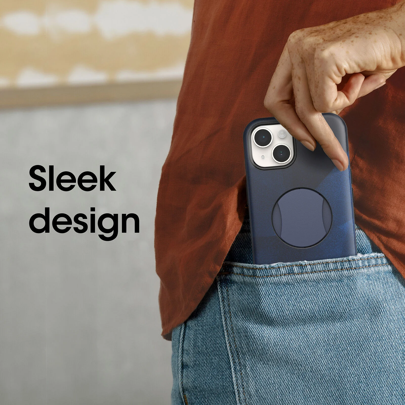 OtterGrip Symmetry Case with MagSafe iPhone 14 / 13 - Blue Storm - Image 7