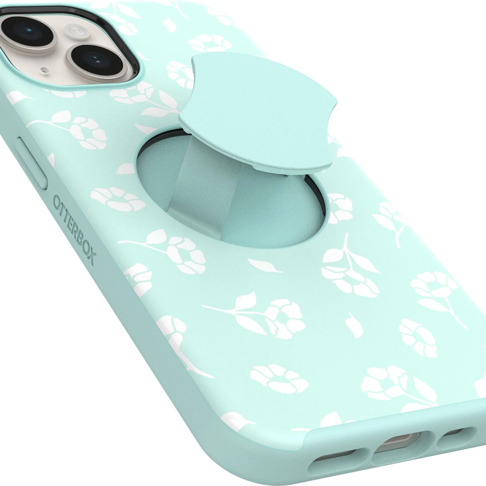 OtterGrip Symmetry Case with MagSafe iPhone 14 / 13 -  Poppies By The Sea Blue - Image 3