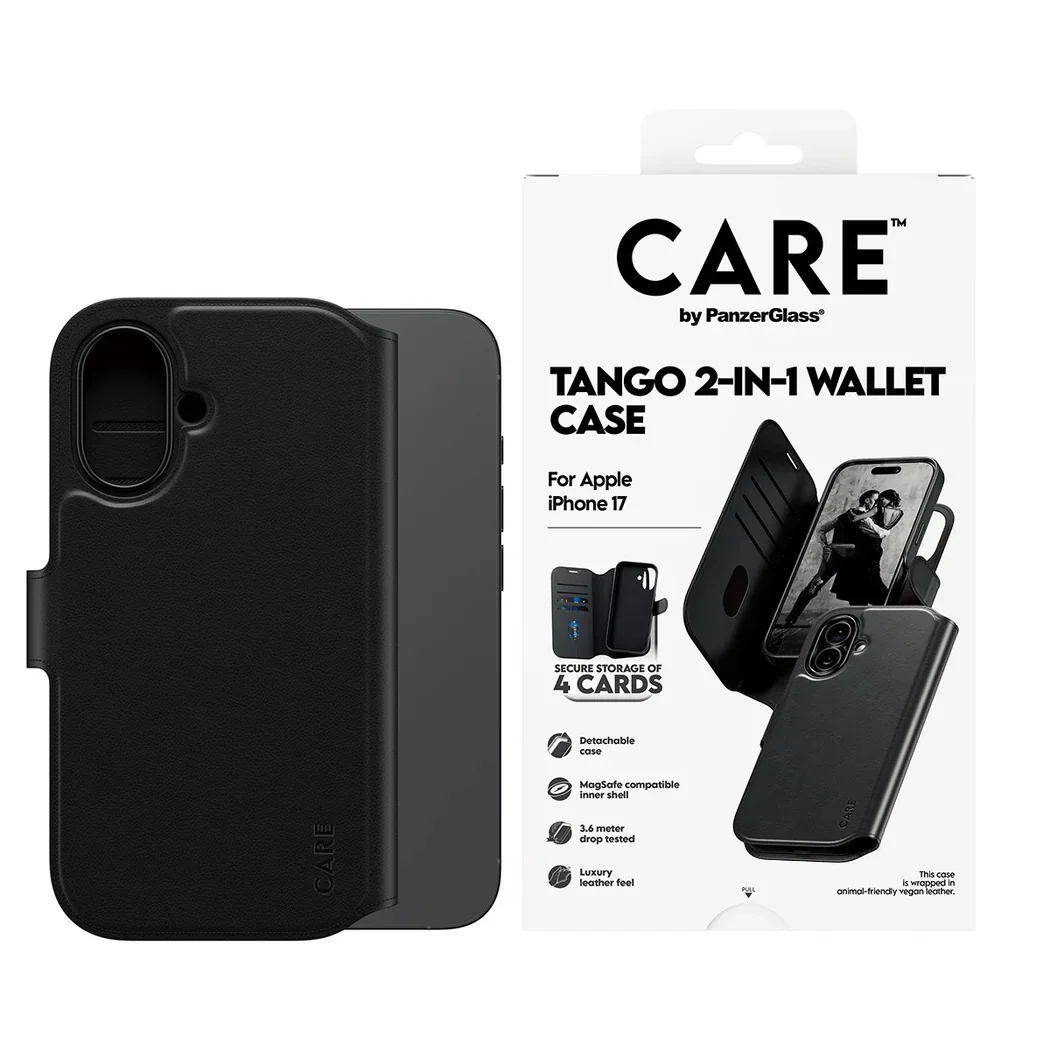Panzer Care Tango Wallet Two in One Magsafe Case - iPhone 17 Standard - Black - Image 3