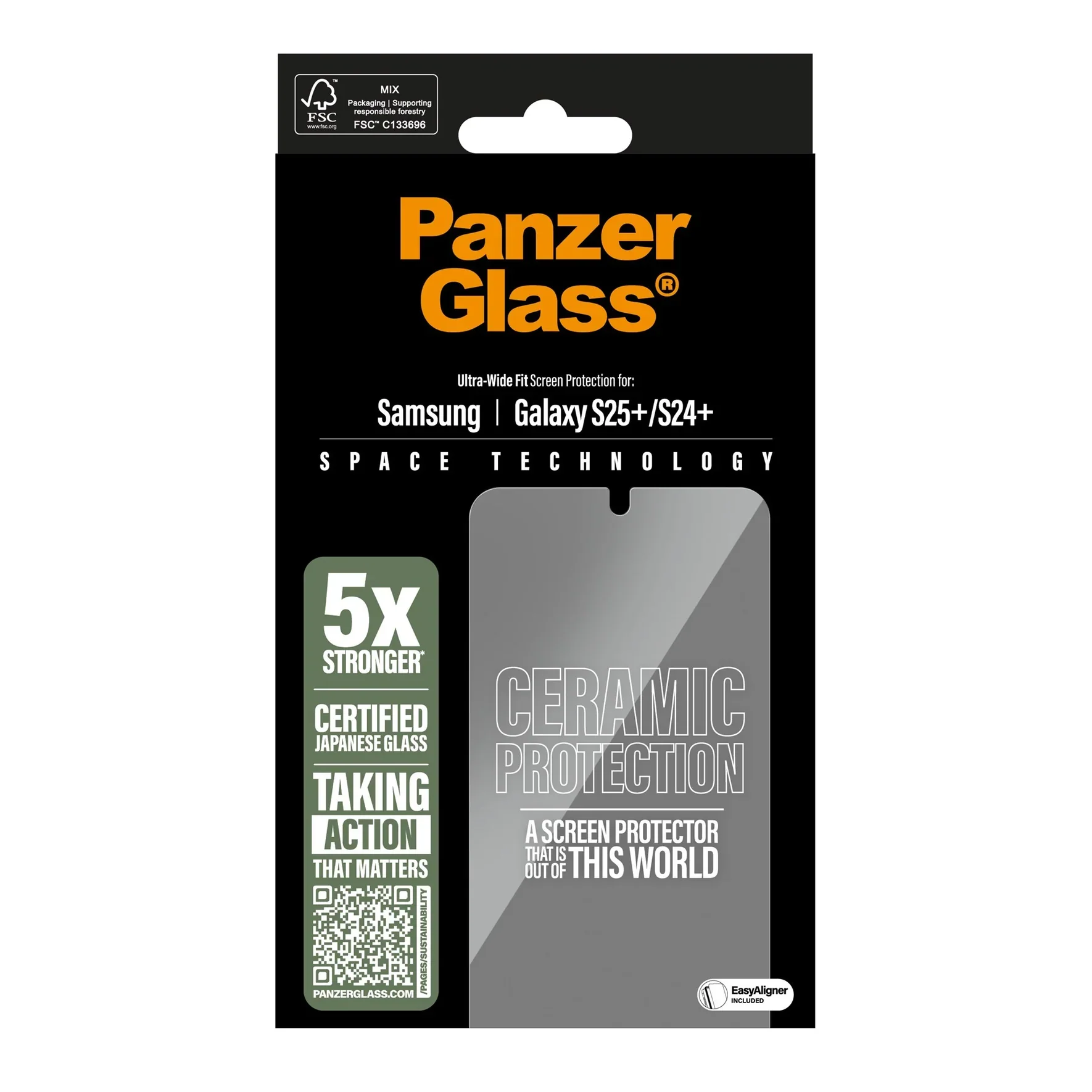 PanzerGlass Ceramic Glass Screen Guard Samsung S25 Plus & S24 Plus 6.7 - Clear - Image 2