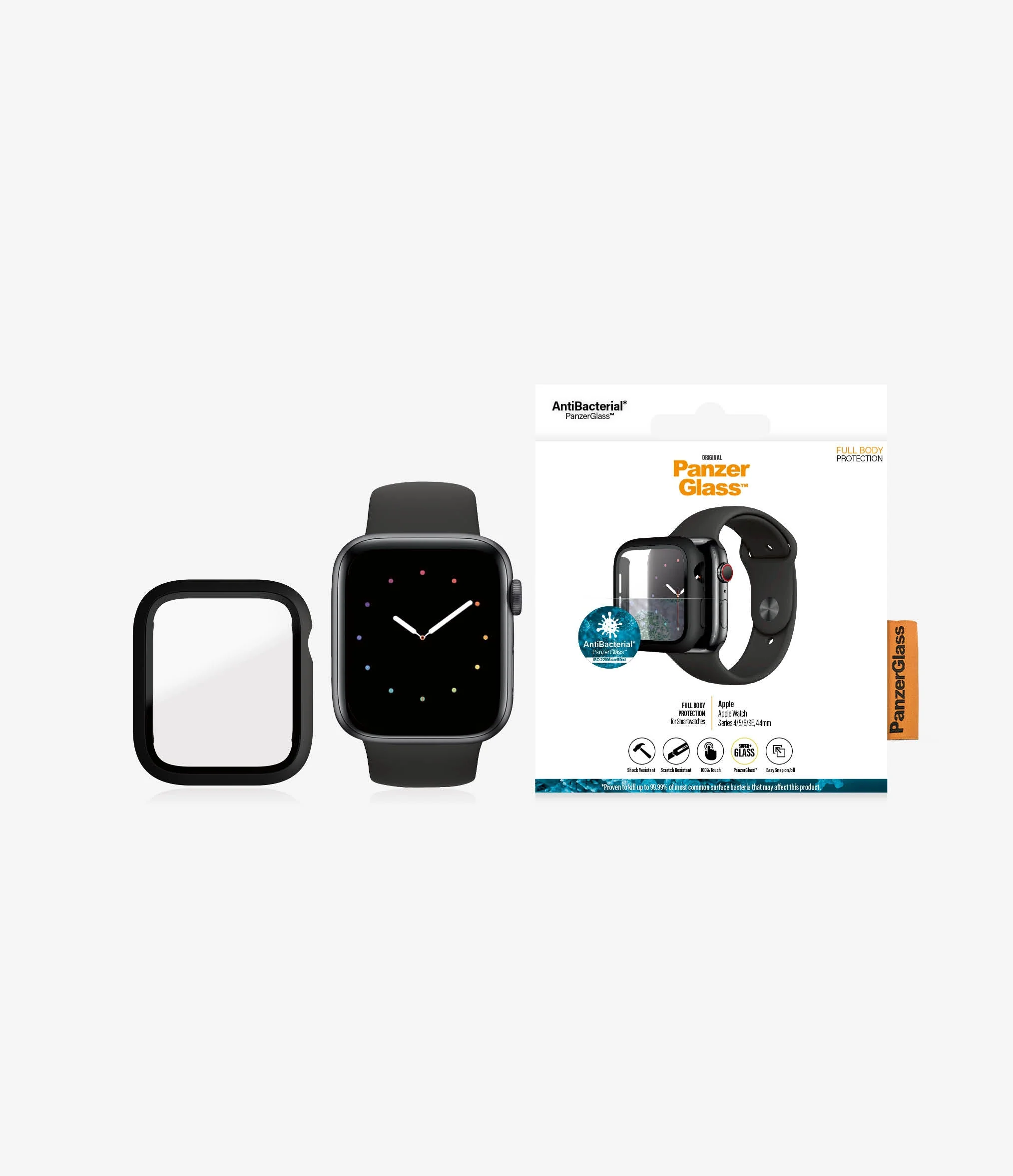 PanzerGlass Full Body Protection Apple Watch 4 / 5 / 6 / SE 44mm - Black - Image 3
