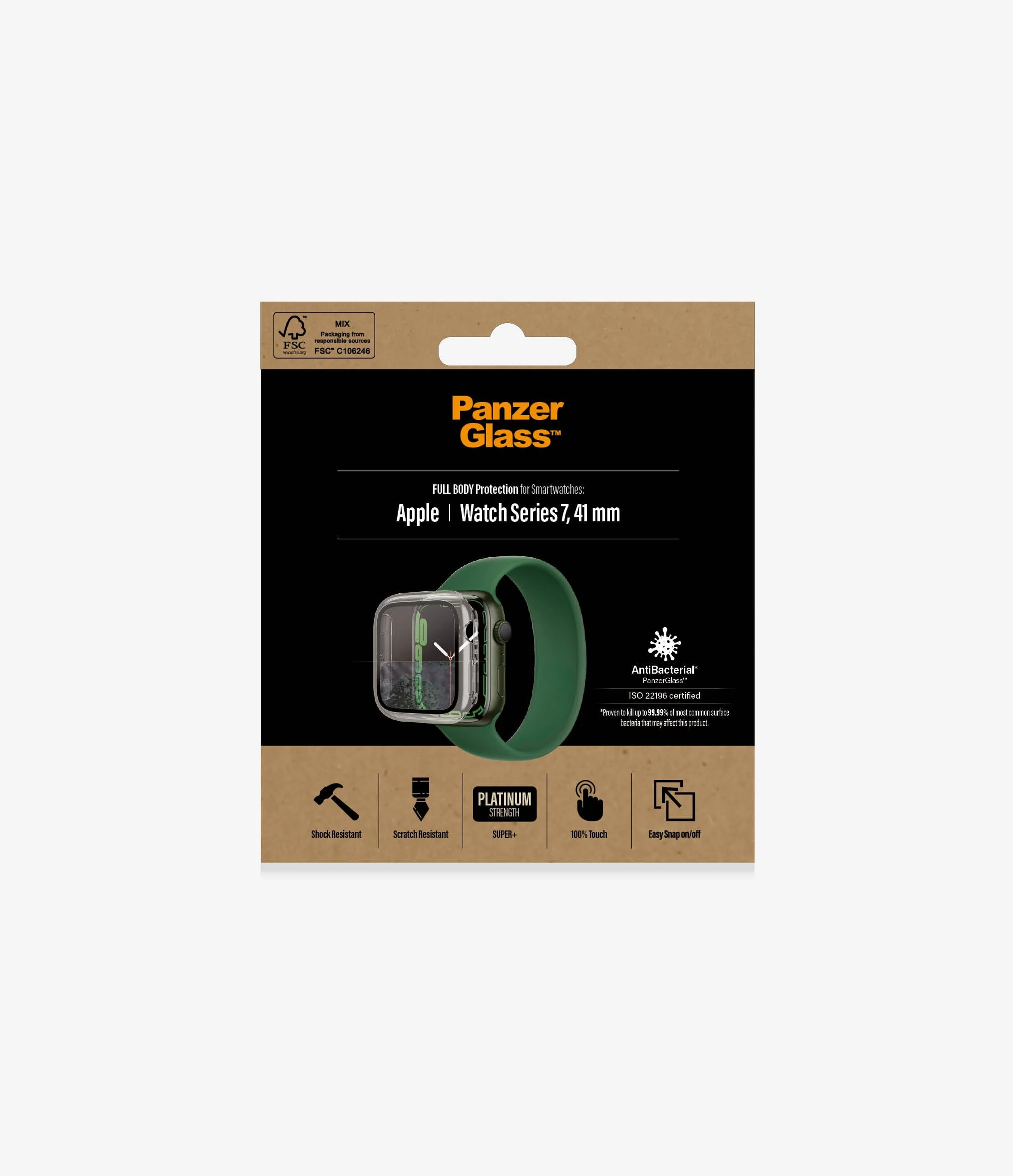 PanzerGlass Full Body Protection for Apple Watch 7 41mm - Clear - Image 2