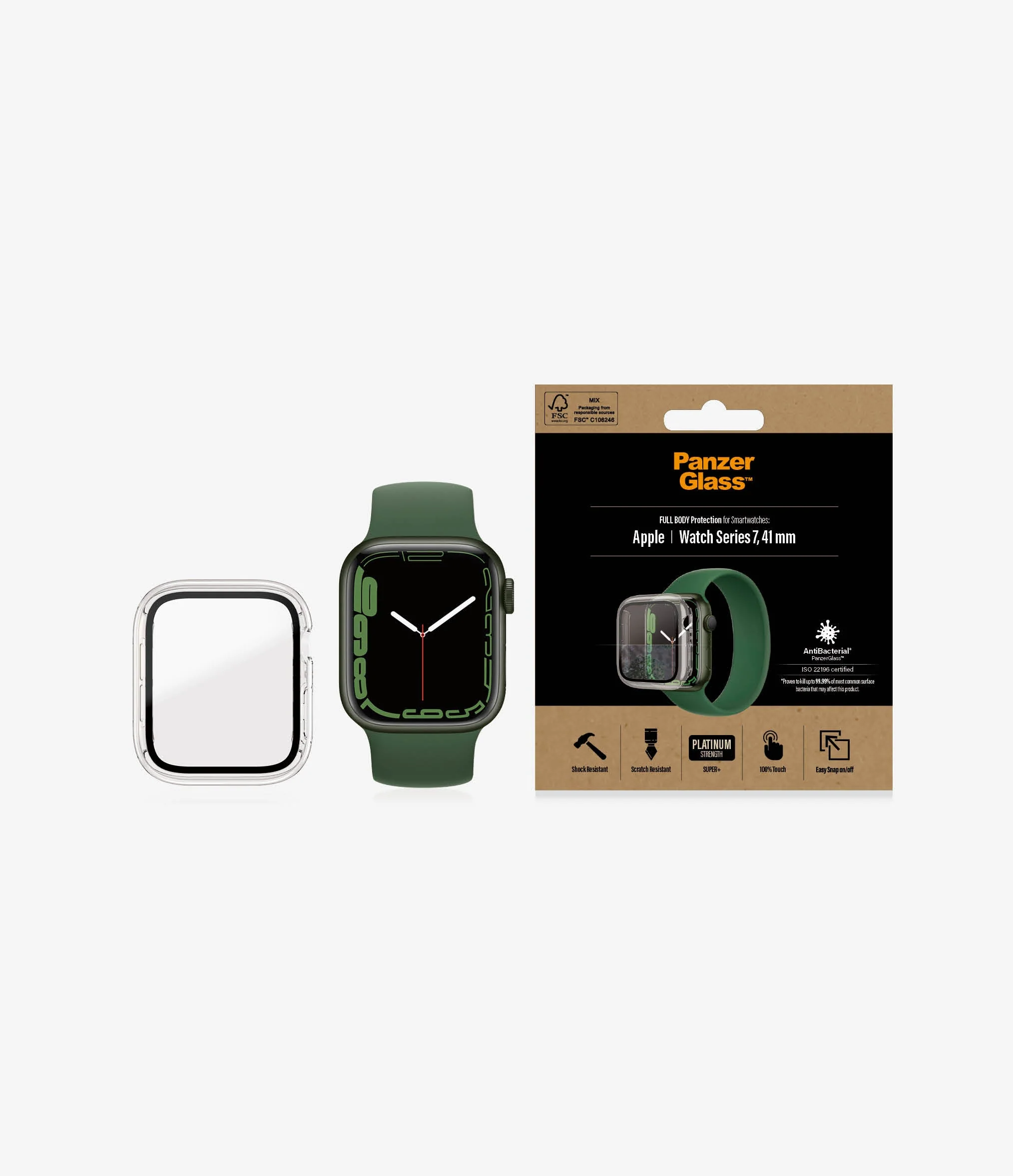PanzerGlass Full Body Protection for Apple Watch 7 41mm - Clear - Image 3