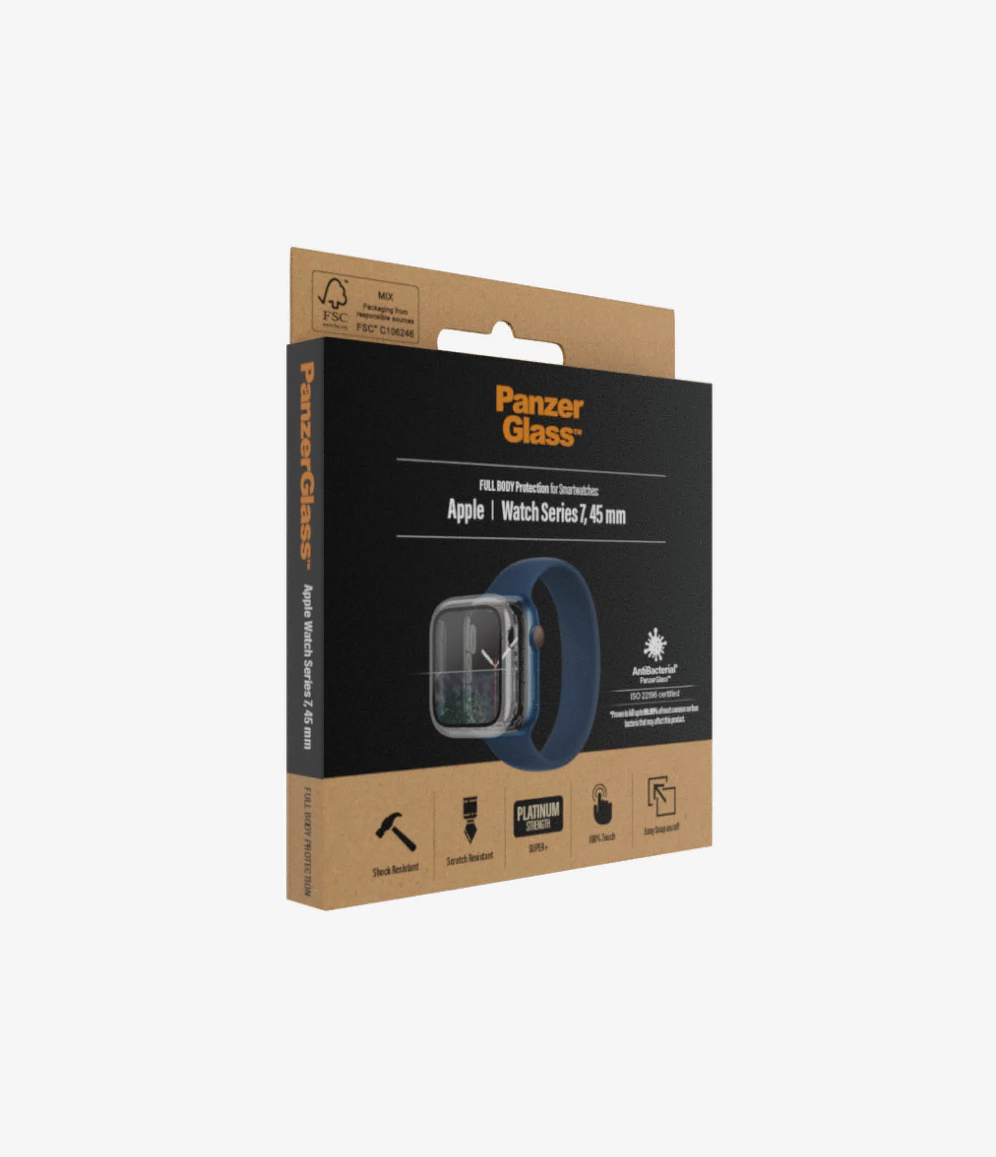 PanzerGlass Full Body Protection for Apple Watch 7 / 8 / 9 45mm - Clear - Image 4