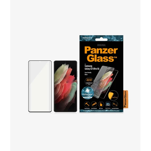 PanzerGlass Glass Screen Guard Samsung S21 ULTRA 5G 6.8 inch Black Frame - Image 3