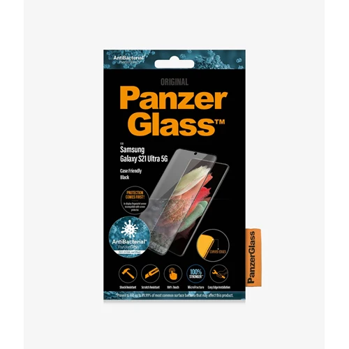 PanzerGlass Glass Screen Guard Samsung S21 ULTRA 5G 6.8 inch Black Frame - Image 4