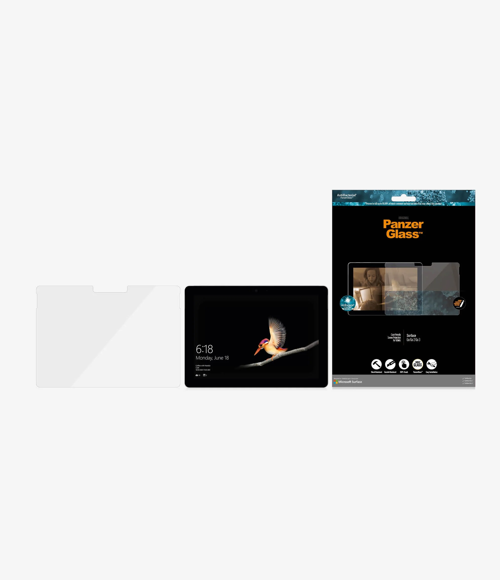 PanzerGlass Screen Guard for Microsoft Surface Go 4 / 3 / 2 / 1 - Clear - Image 5