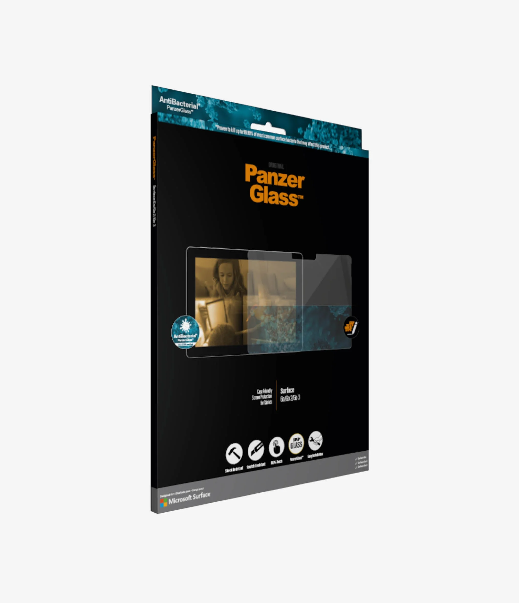 PanzerGlass Screen Guard for Microsoft Surface Go 4 / 3 / 2 / 1 - Clear - Image 6