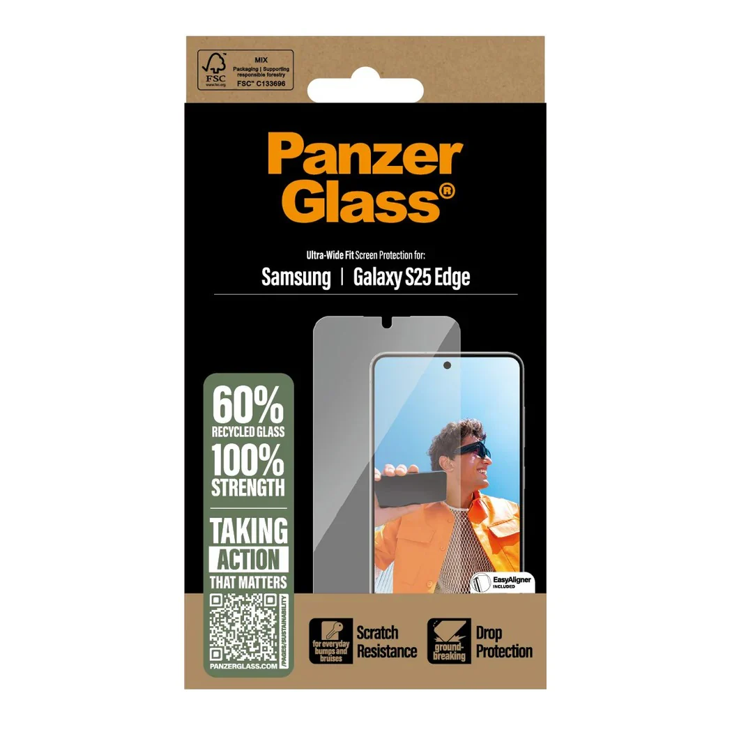 PanzerGlass Screen Protector – Ultra-Wide Fit for Samsung Galaxy S25 Edge - Image 3