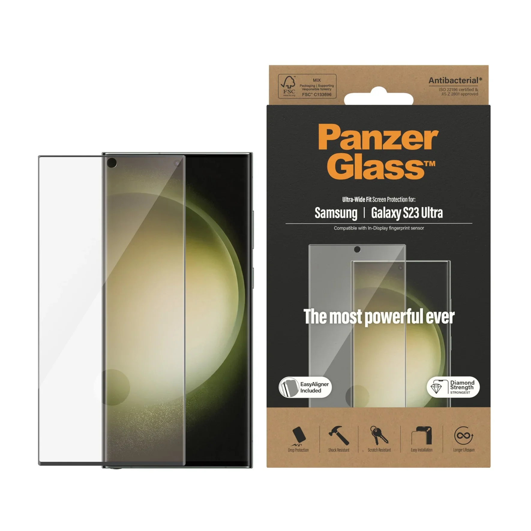 PanzerGlass Ultra Wide Screen Protector S23 Ultra - Clear - Image 4