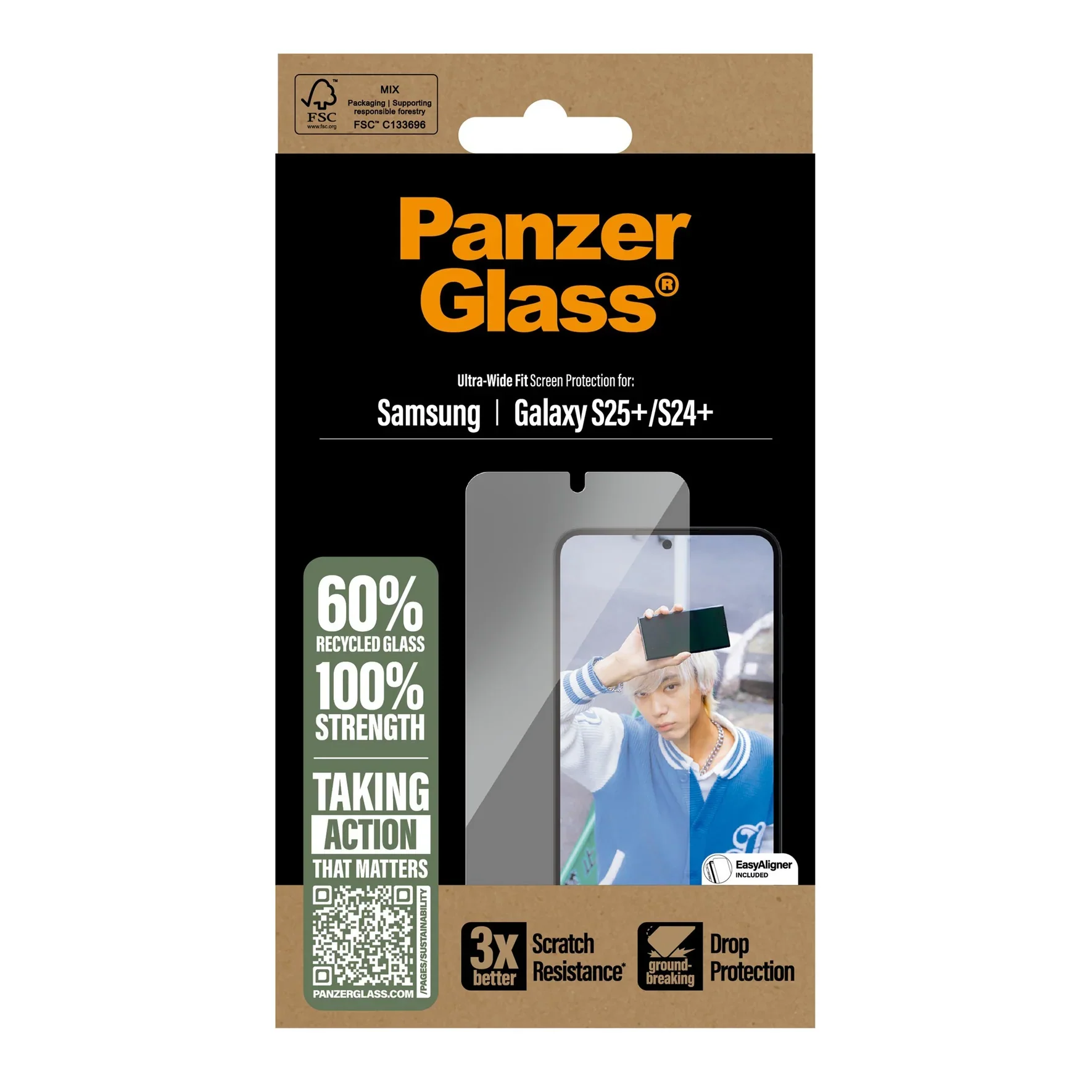 PanzerGlass UW Glass Screen Guard Samsung S25 Plus & S24 Plus 6.7 - Clear - Image 2