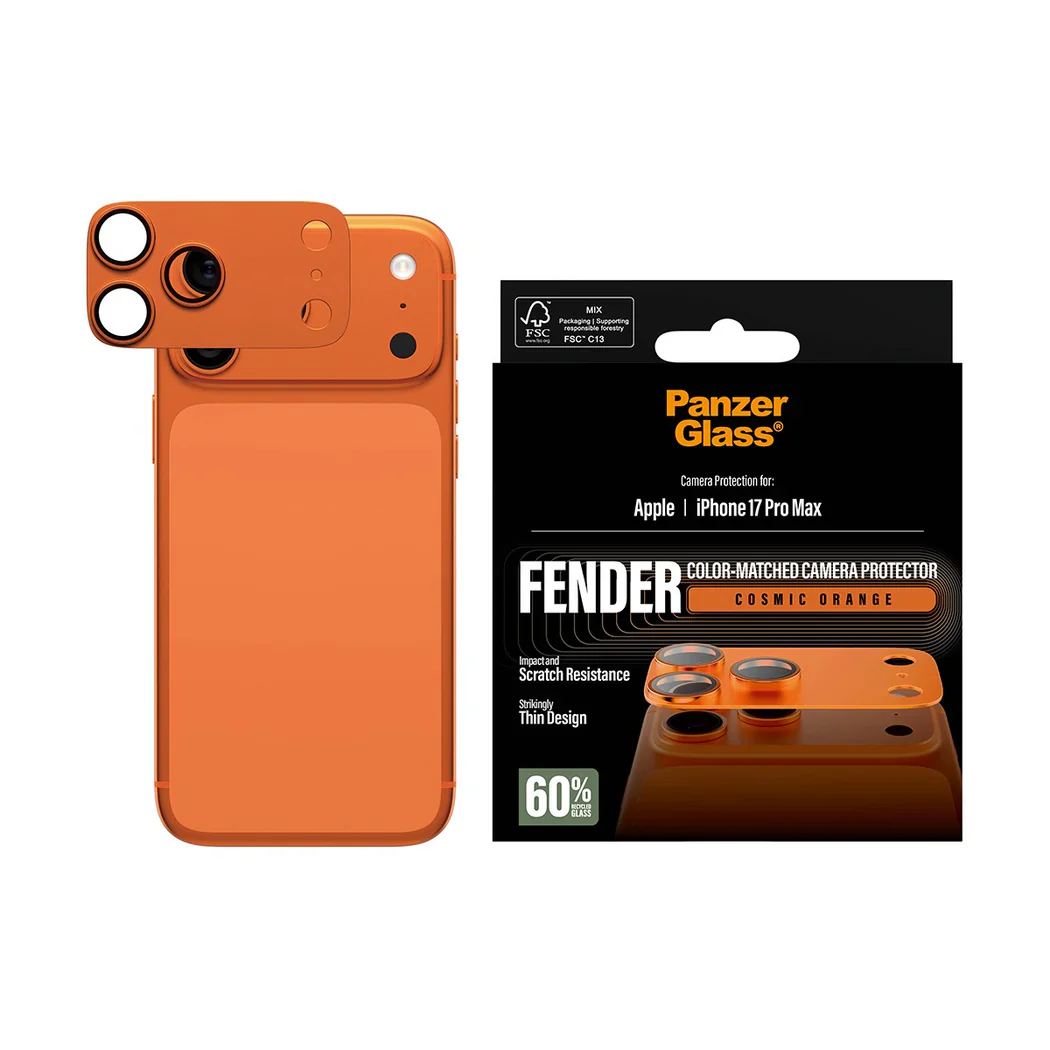 PanzerGlass® Fender Camera Protector for iPhone 17 Pro Max – Orange - Image 2