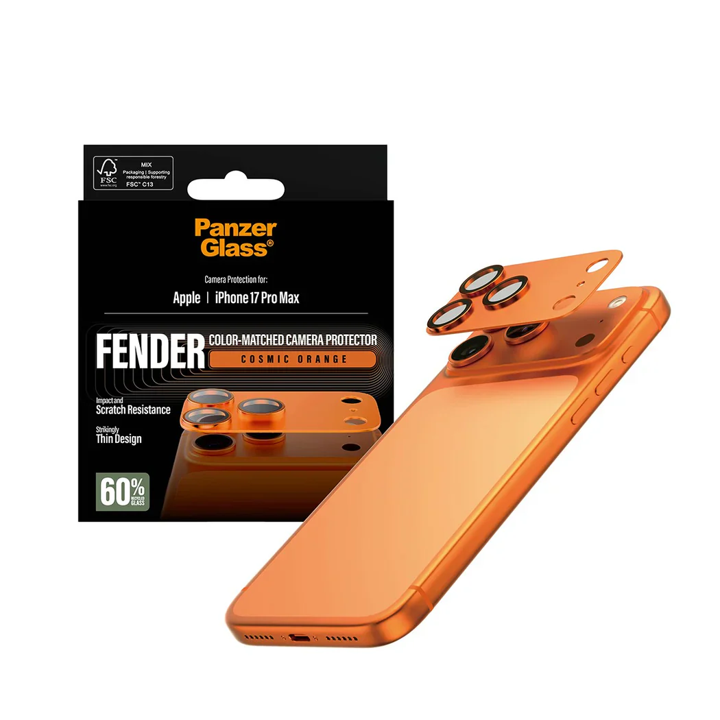 PanzerGlass® Fender Camera Protector for iPhone 17 Pro Max – Orange - Image 4