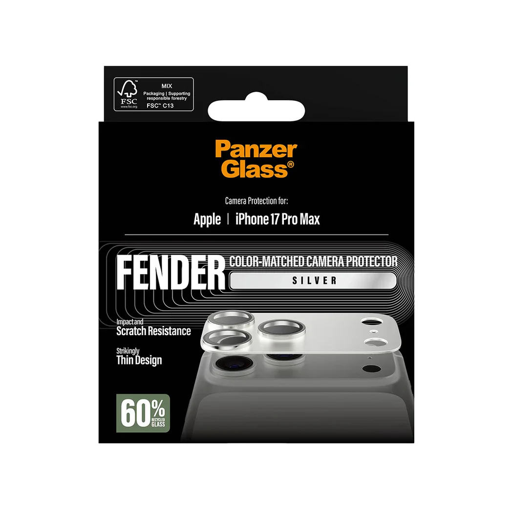 PanzerGlass® Fender Camera Protector for iPhone 17 Pro Max – Silver - Image 5