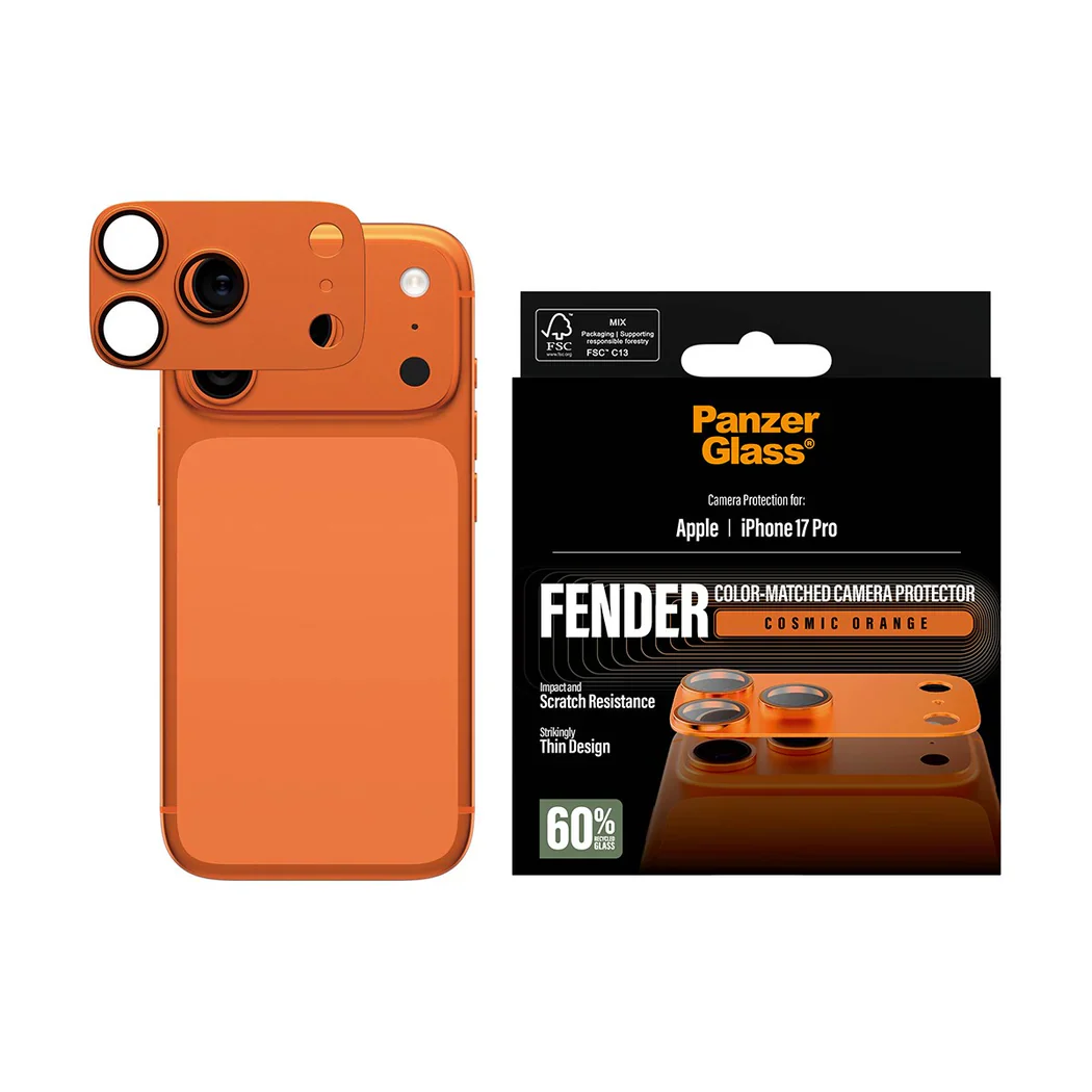 PanzerGlass® Fender Camera Protector for iPhone 17 Pro – Orange - Image 2