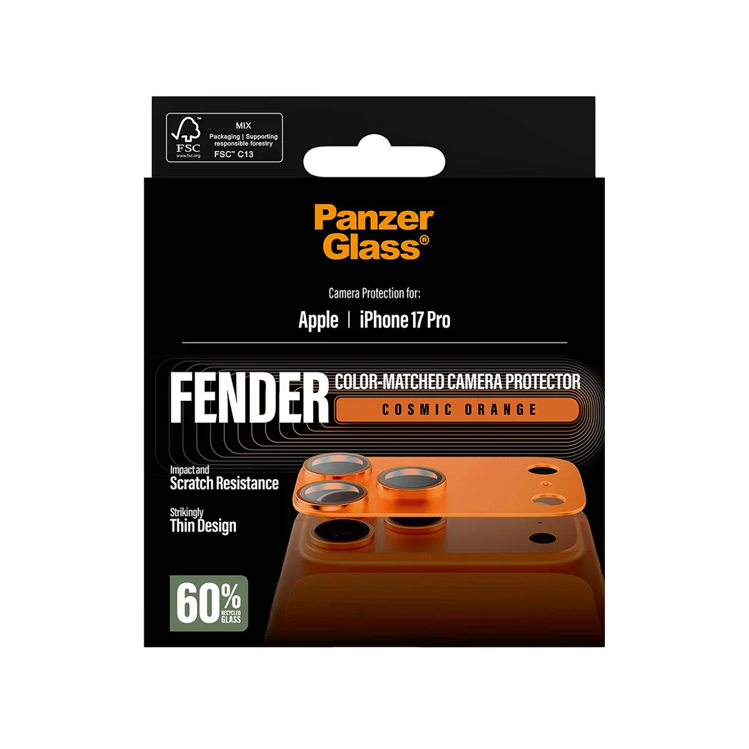 PanzerGlass® Fender Camera Protector for iPhone 17 Pro – Orange - Image 4