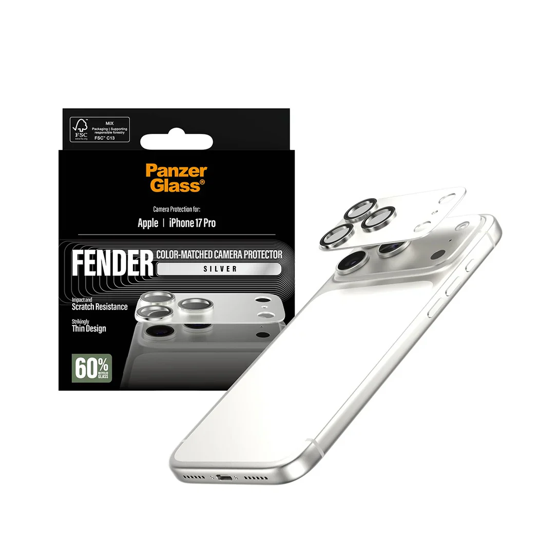 PanzerGlass® Fender Camera Protector for iPhone 17 Pro – Silver - Image 4